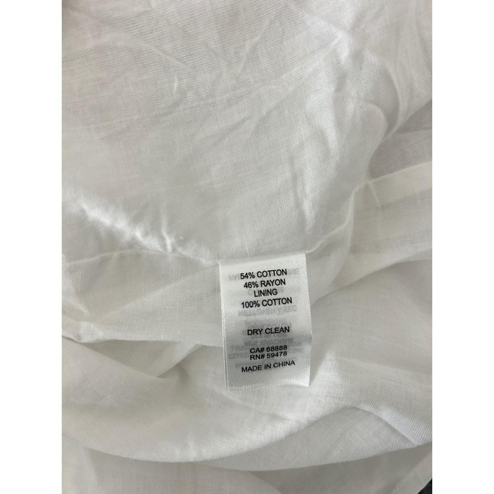 Caroline Constas White Floral Embroidered Scallop Collar Mini Dress NWT Size 6 - Picture 6 of 7